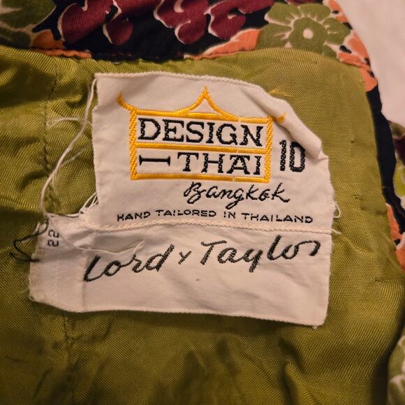 Vtg Size 10 A-Line Skirt Design-Thai for Lord&Taylor Hand Screened in Thailand - Picture 8 of 15